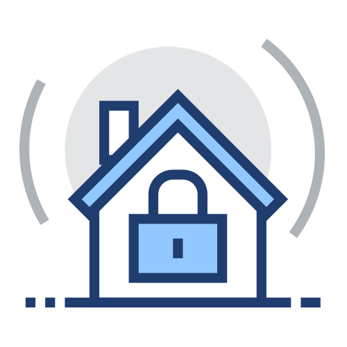 MidTenn Alarms Custom Security Secure Residential Home Icon