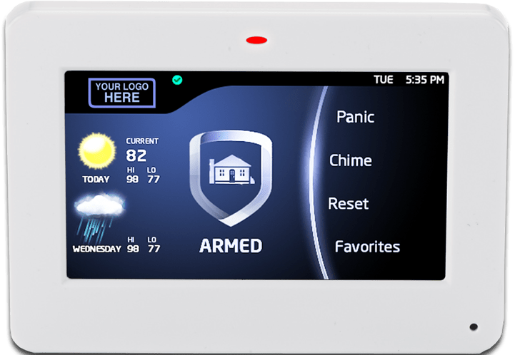 MidTenn Alarms - White TouchScreen Armed XL Model support